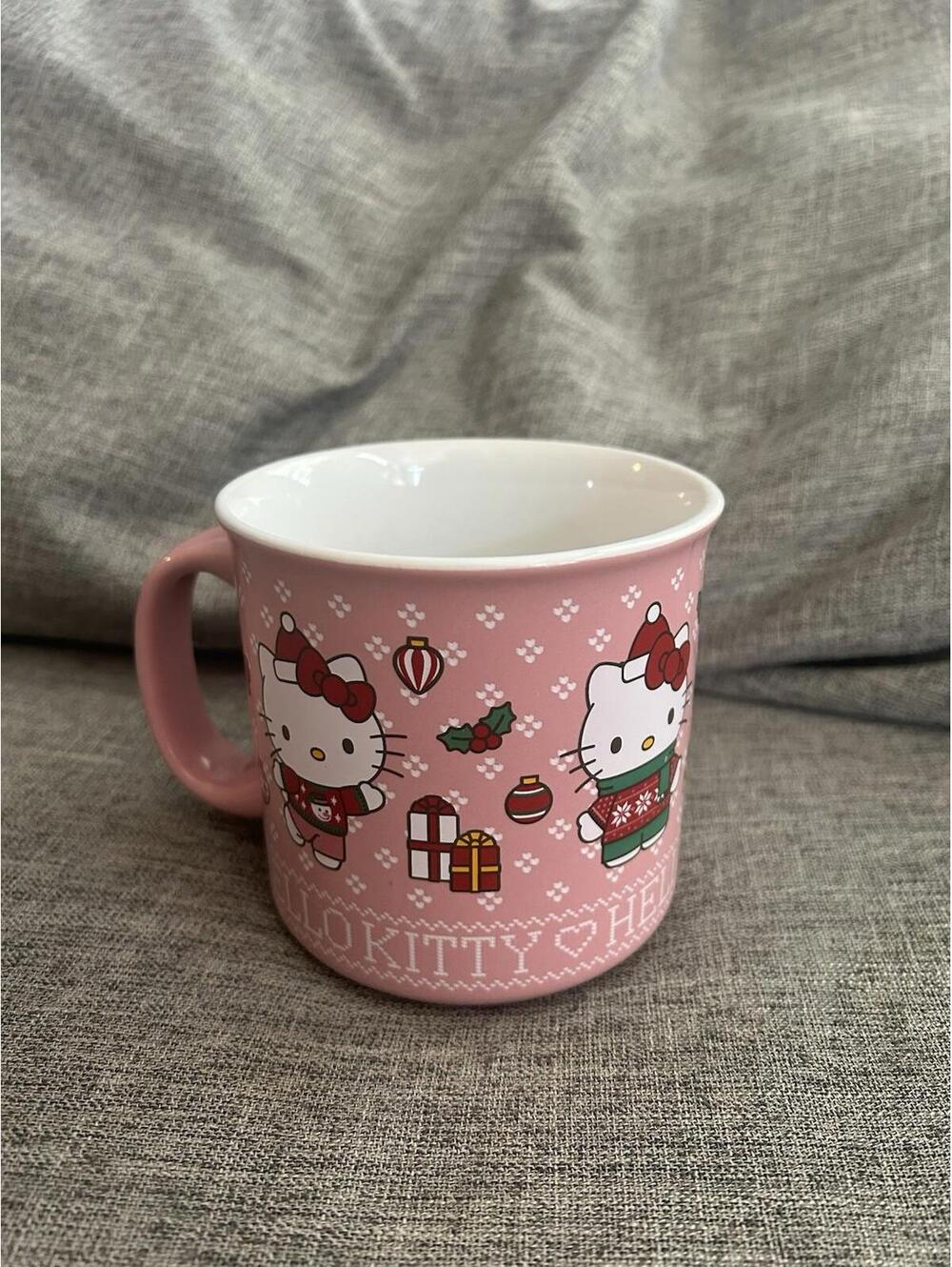 Silver Buffalo Sanrio Hello Kitty Christmas Sweater Mug 20 Oz Pink